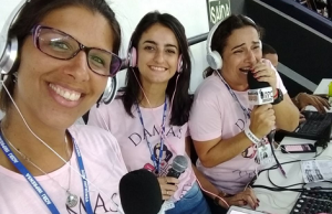 Fernanda Pizzotti, Simone Saltiel e Luciana Zogaib no Nilton Santos